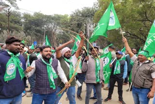 Demonstration of JMM workers in Ranchi