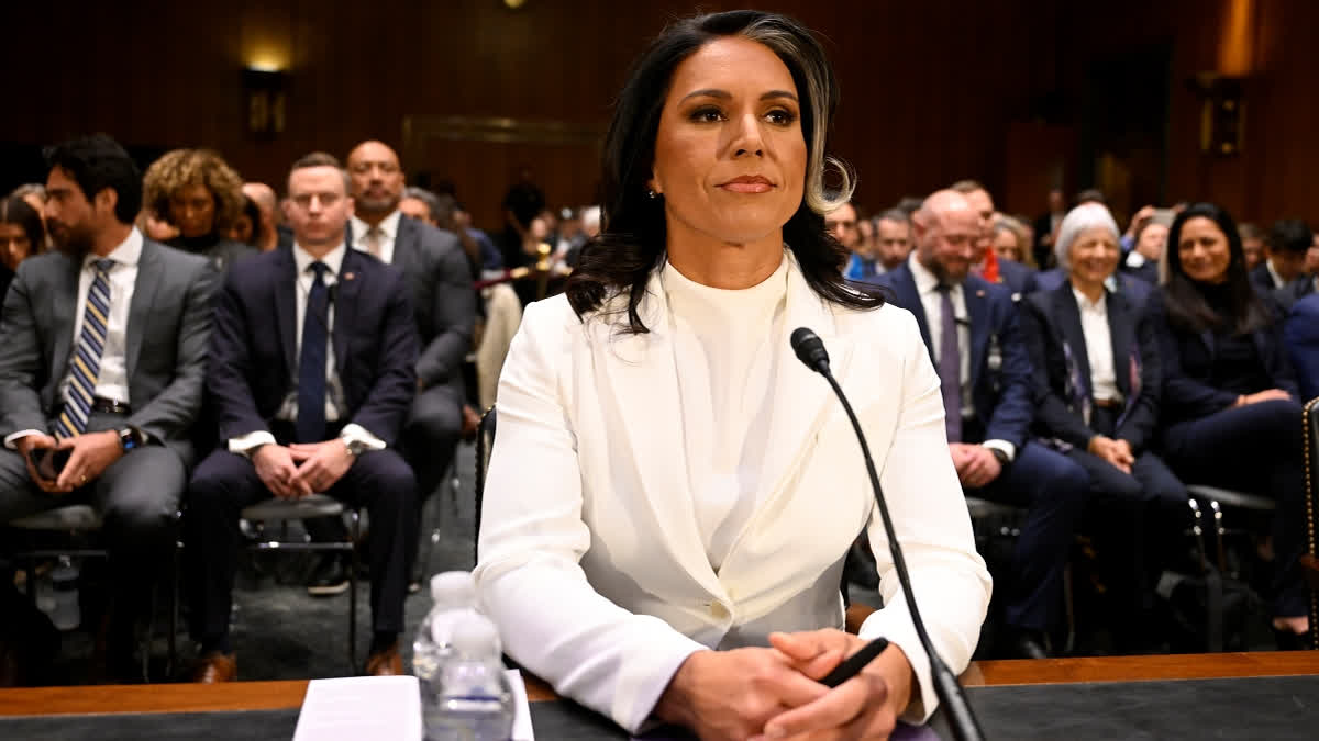 Tulsi Gabbard, President Donald Trump's choice to be the Director of National Intelligence, arrives to appear before the Senate Intelligence Committee for her confirmation hearing on Capitol Hill Thursday, Jan. 30, 2025, in Washington.