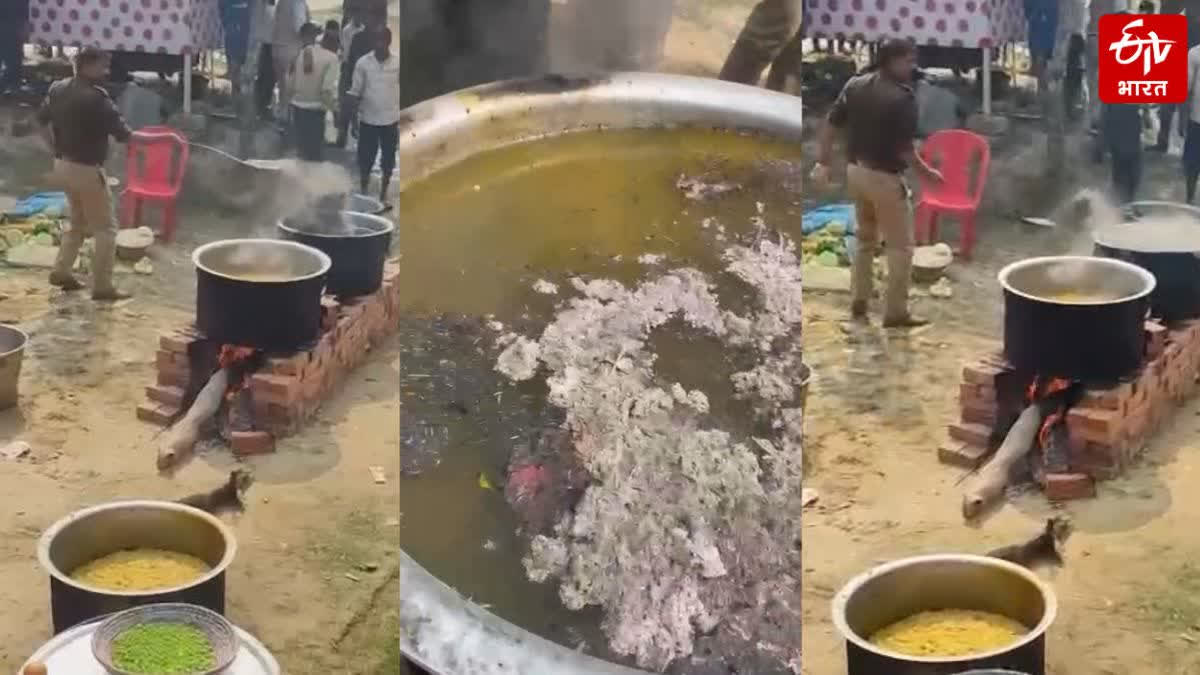 A sub-inspector of police was suspended after he allegedly poured ash into food being cooked for devotees who were stuck at major roads after the stampede at Mahakumbh on Mauni Amavasya