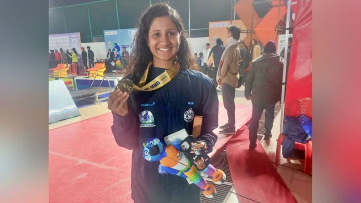 KERALA WINS GOLD AT NATIONAL GAMES  HARSHITHA JAYARAM WINS FIRST GOLD  KERALAS NATIONAL GAMES DAY UPDATES  38TH NATIONAL GAMES IN UTTARAKHAND