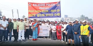 Road Safety Awareness Marathon At Balasore