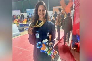 KERALA WINS GOLD AT NATIONAL GAMES  HARSHITHA JAYARAM WINS FIRST GOLD  KERALAS NATIONAL GAMES DAY UPDATES  38TH NATIONAL GAMES IN UTTARAKHAND