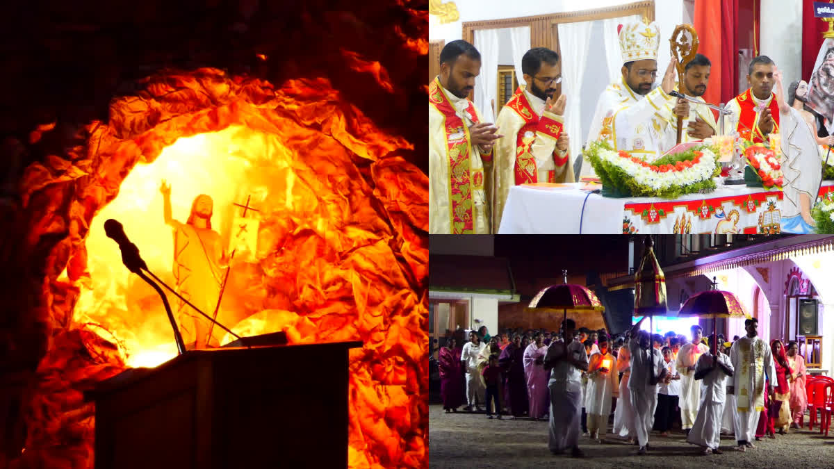 RESURRECTION OF JESUS  CHRISTURAJ FORANE CHURCH RAJAKKAD  EASTER WISHES  EASTER CEREMONY