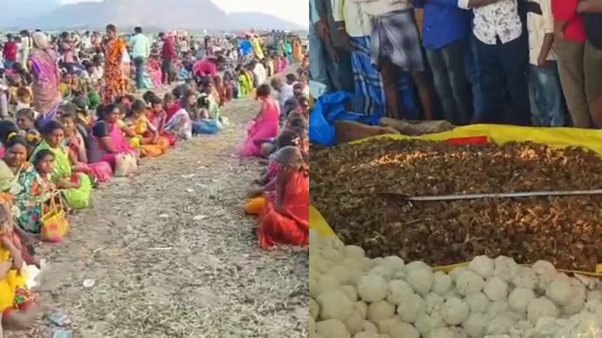 meat-meal-to-three-thousand-people-in-ankala-parameshwari-jatra-at-madhuvanalli-village