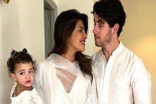 Actor Priyanka Chopra, her singer husband Nick Jonas, and their daughter Malti Marie Chopra Jonas were seen at the Mumbai airport. Numerous pictures and videos of the family surfaced on social media sites. A fan account posted a video of Priyanka holding Malti in her arms as they got out of their car, while Nick Jonas signalled to the photographers to not disturb baby Malti and to talk softly.