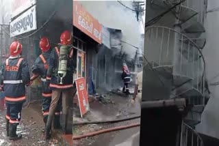 MEDICAL COLLEGE HOSPITAL KOTTAYAM  SHOPS FIRE ACCIDENT  MEDICAL COLLEGE SHOPS FIRE ACCIDENT  THREE SHOPS CAUGHT FIRE KOTTAYAM