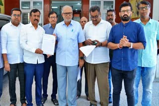 BJP DELEGATION COMPLAINS  ELECTION COMMISSION  OFFICES OF MINISTERS AND MLA  BENGALURU