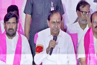 BRS Chief KCR Press Meet at Suryapet