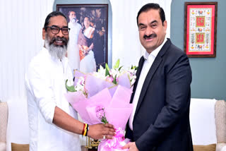 CM Hemant Soren and Gautam Adani