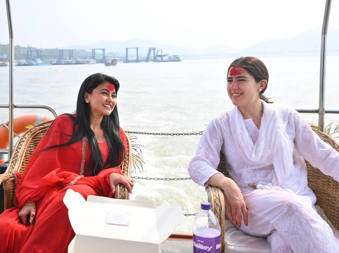 Aimee Baruah with actress Sara Ali Khan
