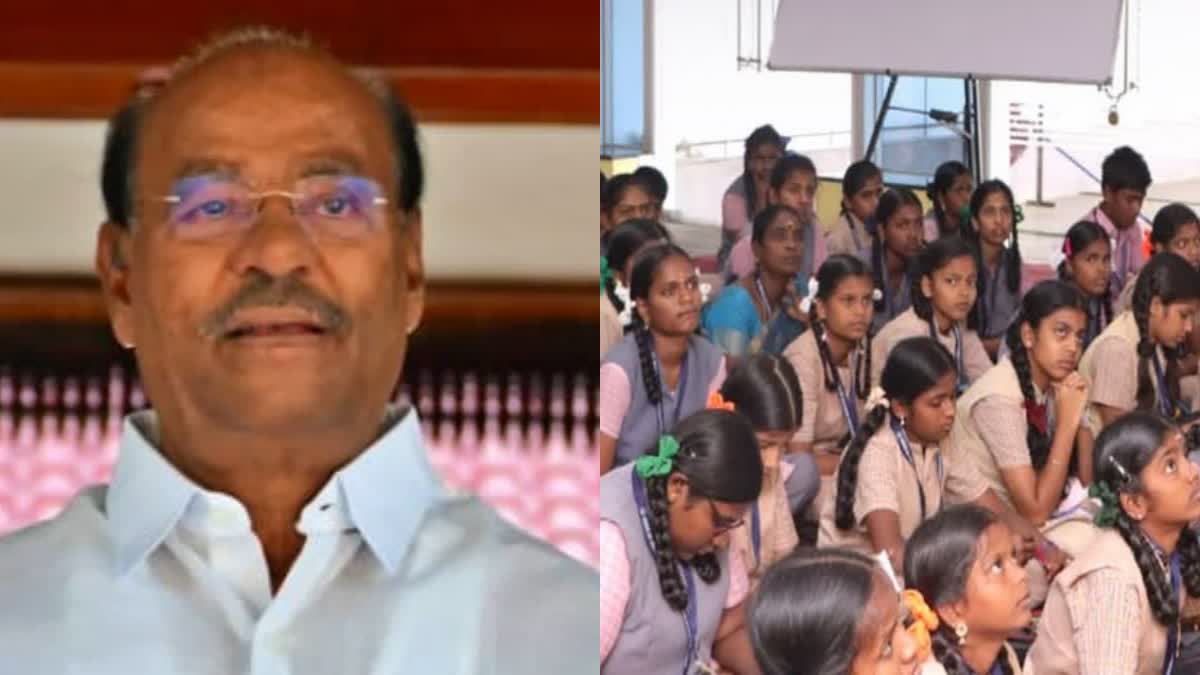 ramadoss and school students Image