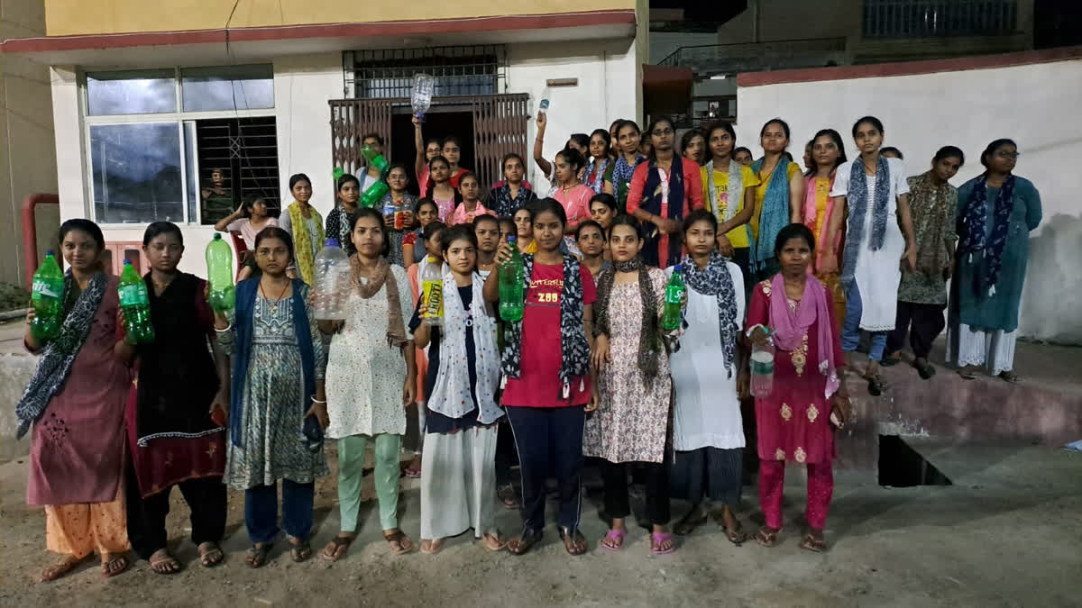 Girls in distress due to power failure in scorching heat