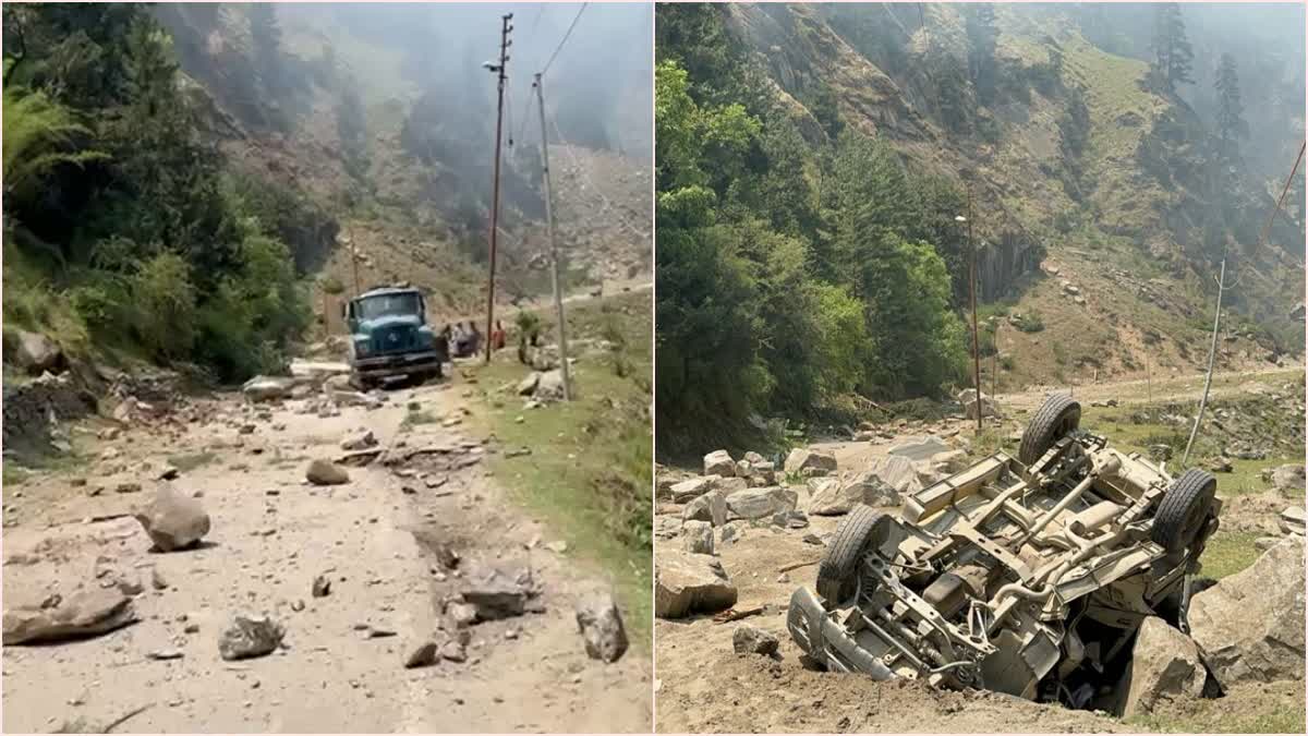 ROCK FELL NEAR GANGOTRI NH