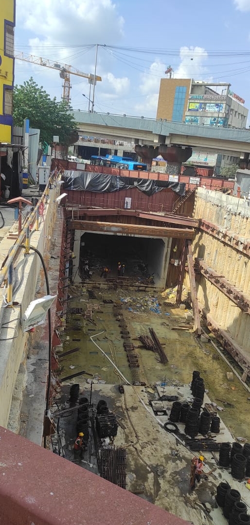 Namma metro  tunnel constructed  box pushing technology  Bengaluru