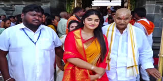 Actress Dimple Hayathi Visits Tirumala Temple