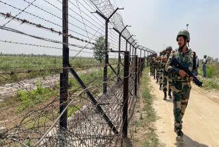 BSF personnel patrol along International Border