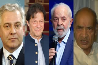 Left to right (Ex-Croatia PM Ivo Sanader, ex-Pakistan PM Imran Khan, ex-Brazil President  Lula da Silva and ex-India PM PV Narasimha Rao)