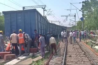 Goods Train Derails in Telangana