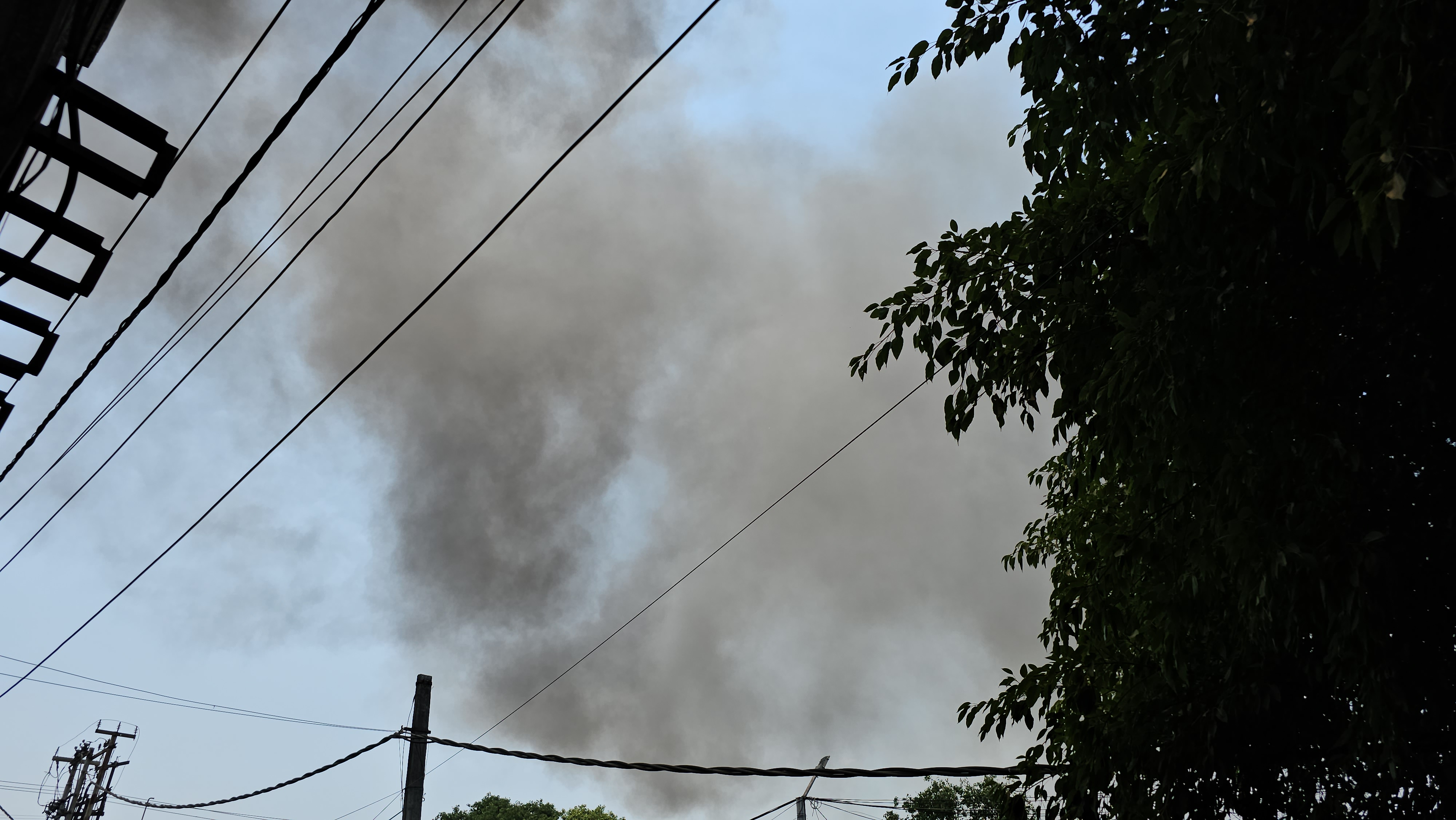 fire broke out in garbage heap