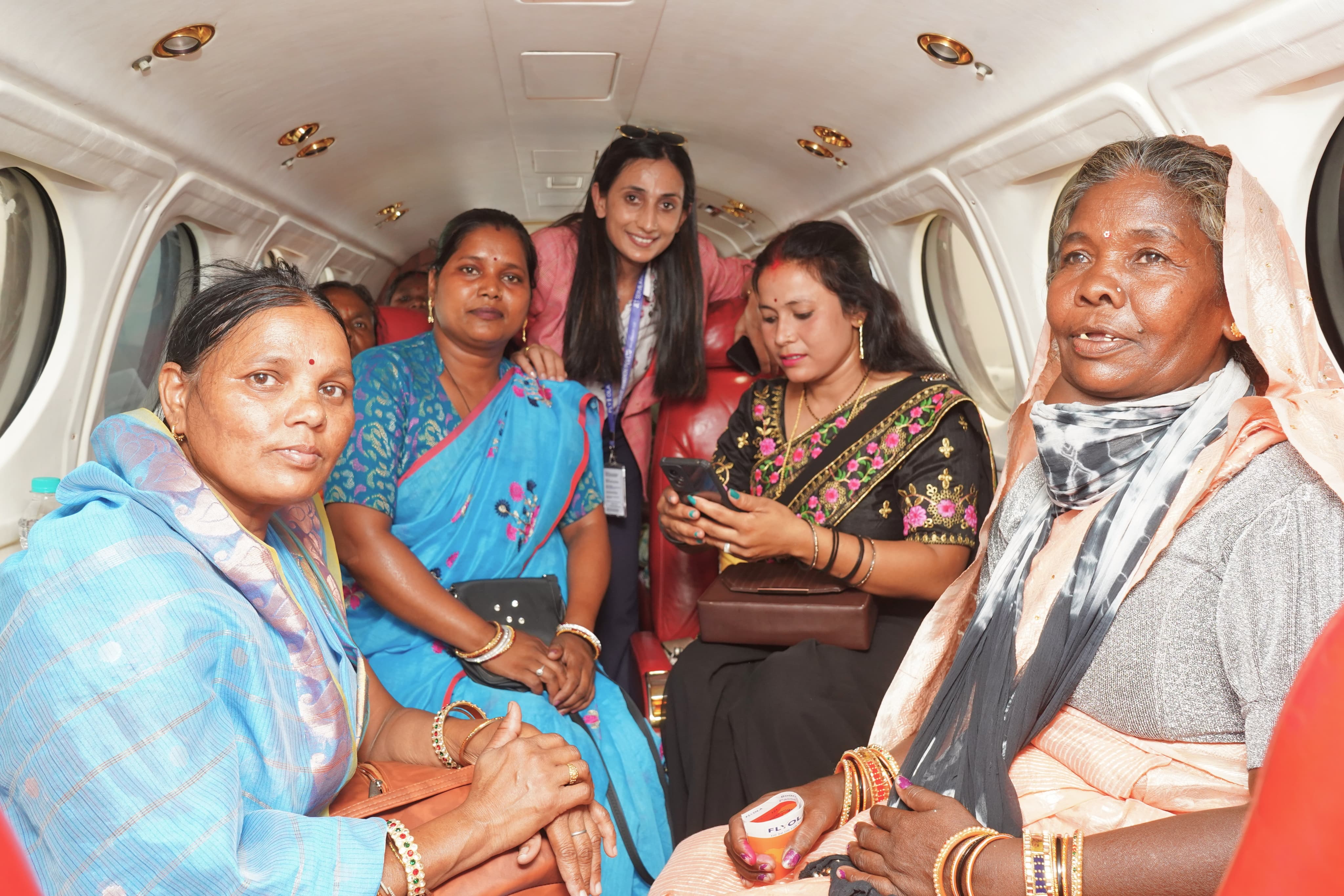 7 tribal women first travel by plane