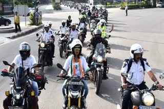 ride with soldiers massive bike rally by societies in honor of martyrs