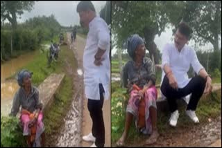 MLA Gopalakrishna Beluru Conversation with Old Woman