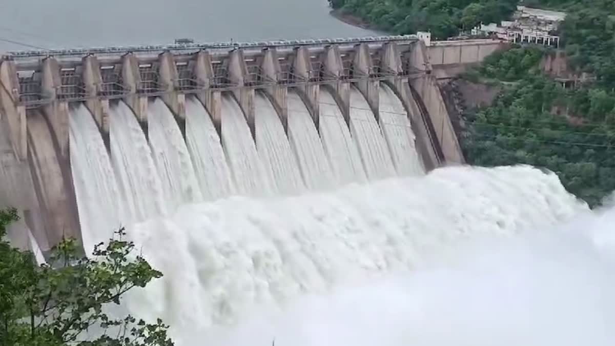 Srisailam Dam 10 Gates Open