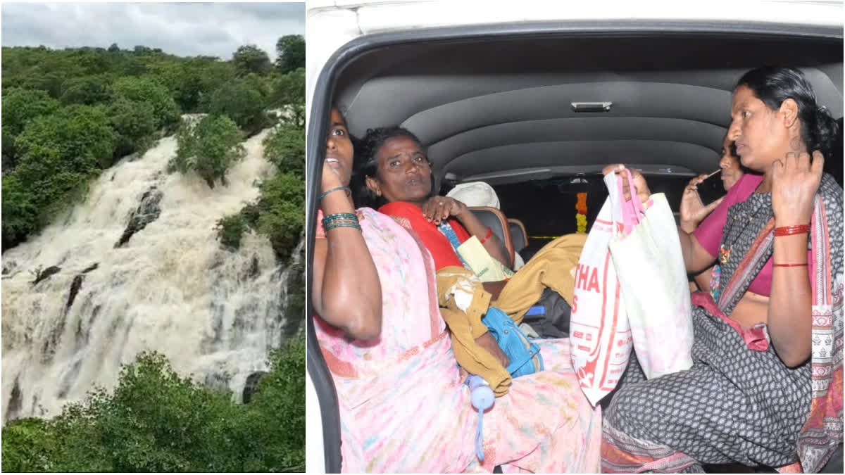 BHARACHUKKI HOGENAKAL FALLS  CHAMARAJANAGARA  TOURISTS BANNED TO FALLS VISIT