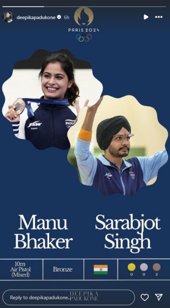 Celebs Laud Manu Bhaker, Sarabjot Singh for 'Another Win for India'