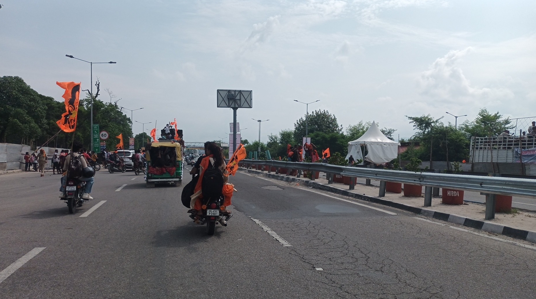 Traffic is disrupted during Kanwar Yatra