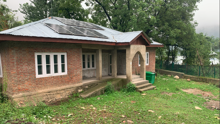 A defunct Panchayat house where once Zareefa's house stood before it was burnt down