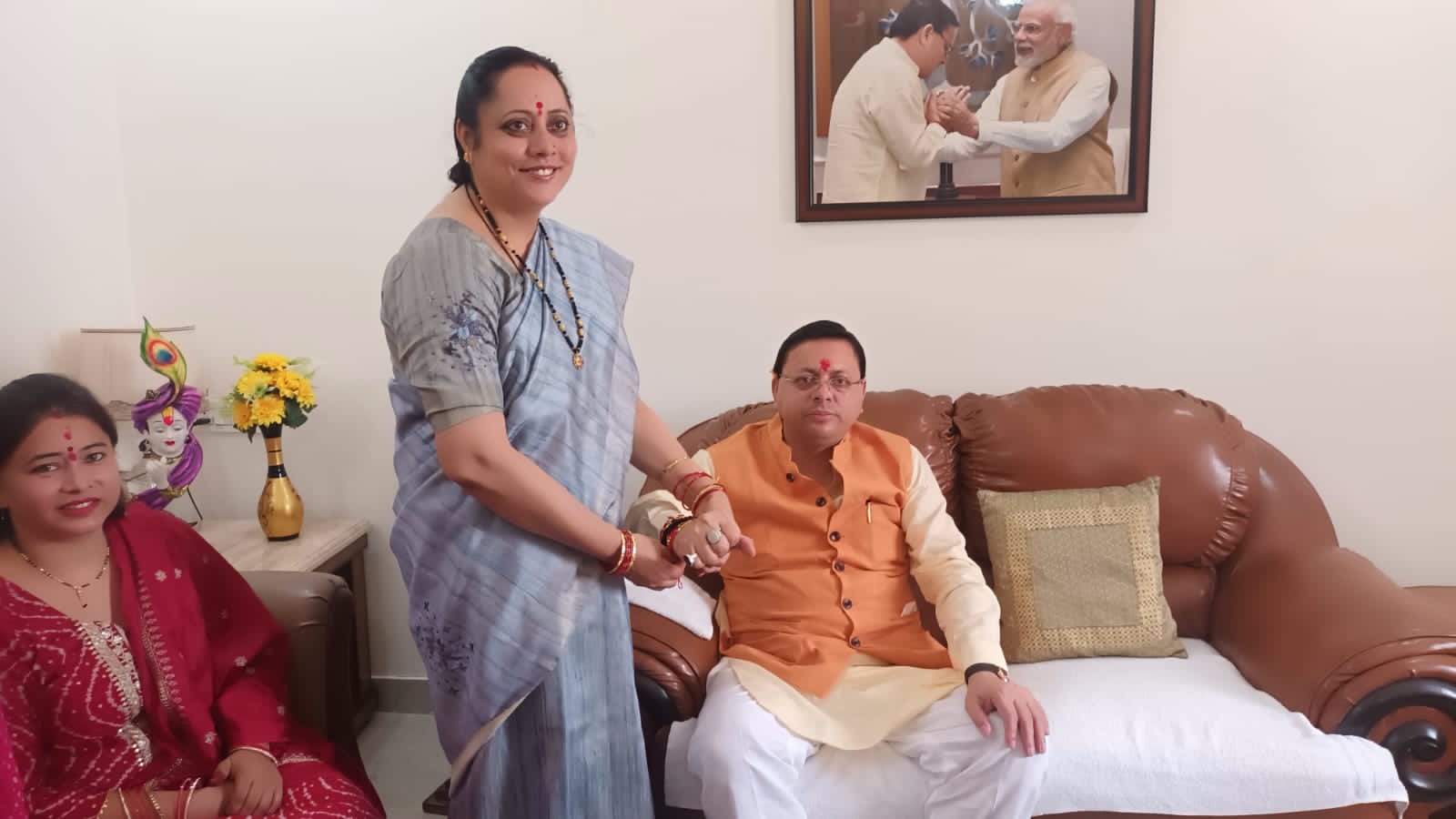 CM Dhami celebrated Rakhi