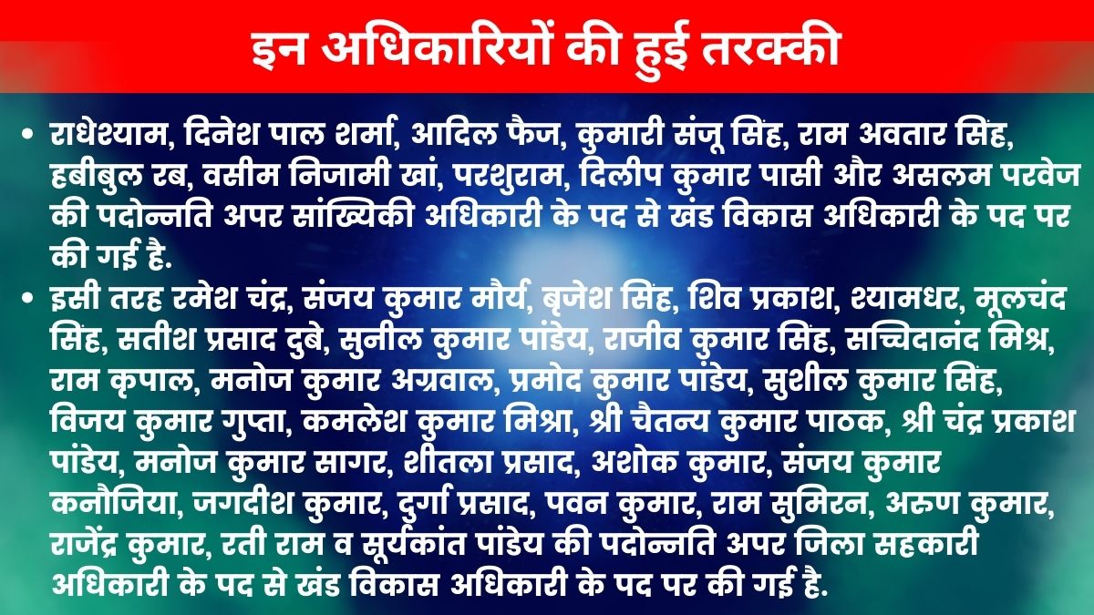 40 नए खंड विकास अधिकारी.