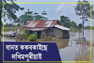 Various parts of Lakhimpur in grip of flood