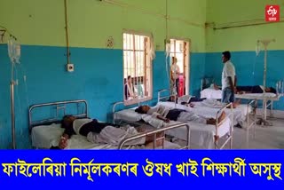 students became ill after taking anti filaria medicines