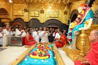 Rajnath Singh and Eknath Shinde visited Shirdi Saibaba Temple