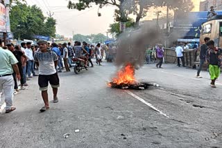 समस्तीपुर में सड़क जाम कर हंगामा