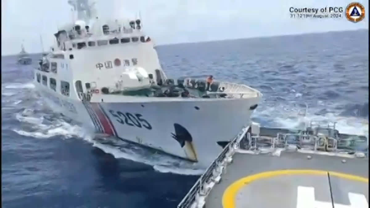 China and the Philippines accused each other on August 31 of deliberately ramming their coast guard ships near a flashpoint shoal in the South China Sea, the latest in a spate of similar incidents in recent weeks.