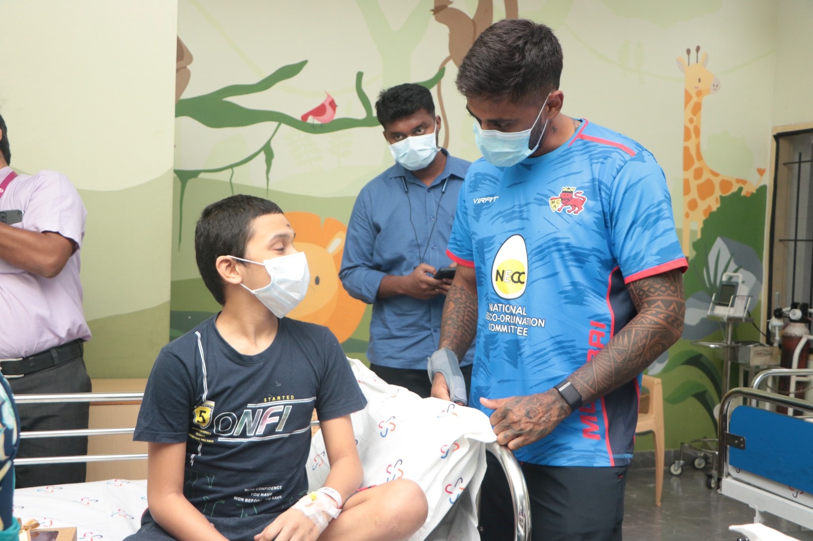 Suryakumar Yadav, Shreyas Iyer met Cancer Treatment Childrens in Coimbatore