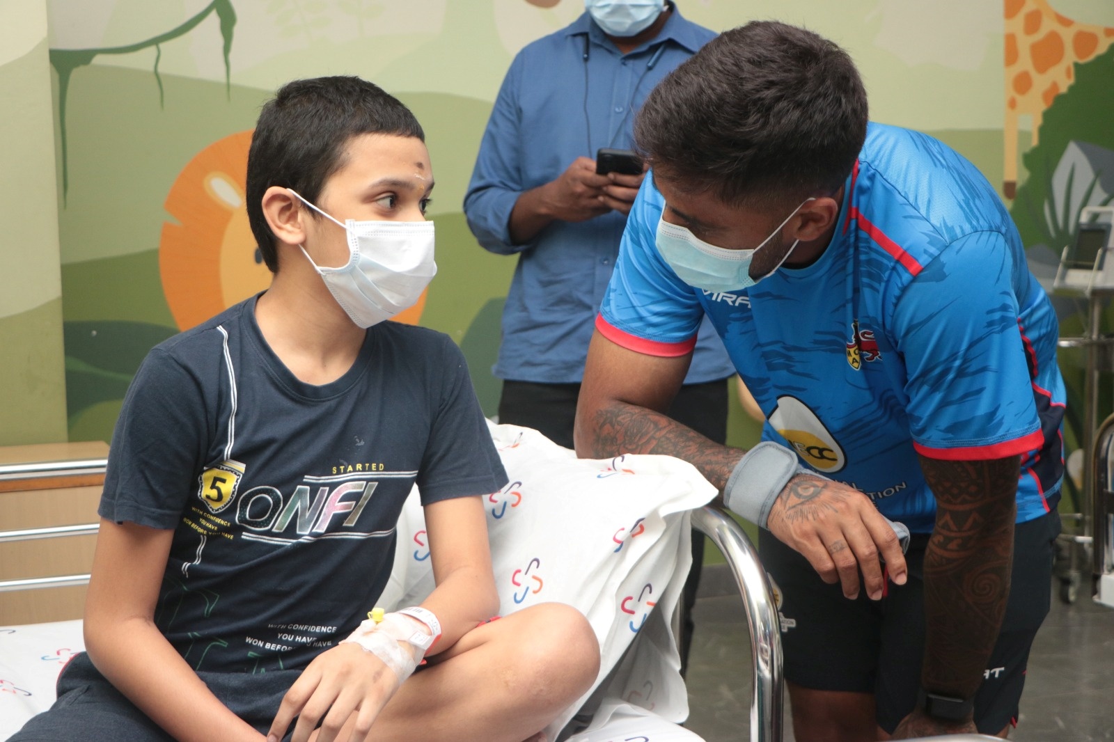 Suryakumar Yadav, Shreyas Iyer met Cancer Treatment Childrens in Coimbatore