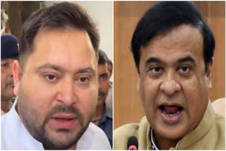 (L) Rashtriya Janata Dal (RJD) leader Tejashwi Yadav; (R) Assam Chief Minister Himanta Biswa Sarma