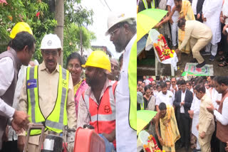 MINISTER START UNDER DRAINAGE WORKS