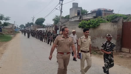 Police flag march in Sirsa