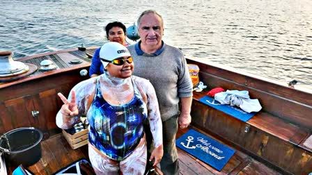 इंडियन स्विमर सयानी दास ने नॉर्थ चैनल पार कर भारत के लिए इतिहास रच दिया -  SAYANI CROSSES NORTH CHANNEL