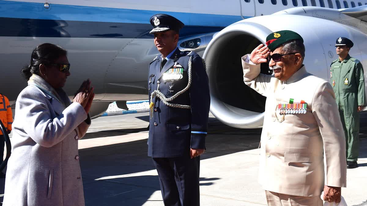 President Droupadi Murmu arrives in Leh for her 2-day Ladakh visit