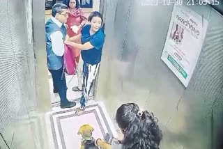 Fight Over Dog in Lift