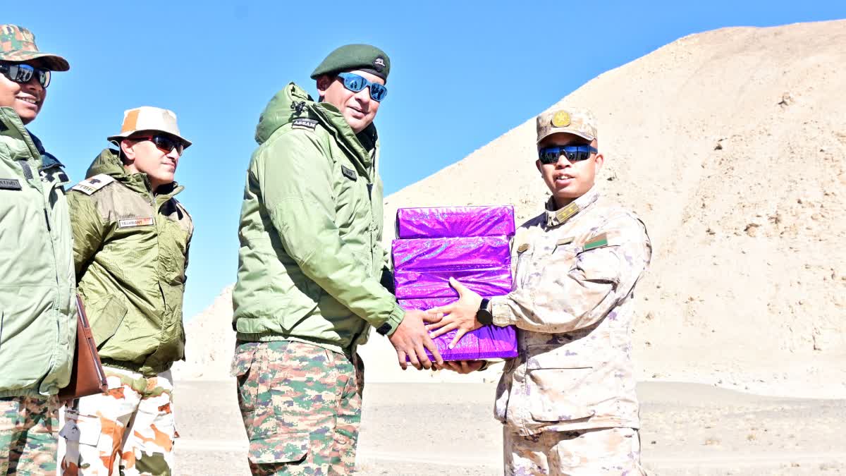 India China Troops exchange sweets