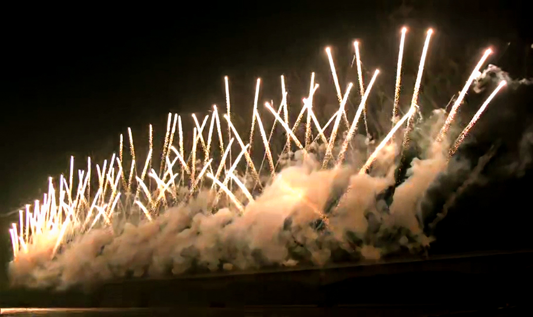 Fireworks during Deepotsav celebrations in Ayodhya on Wednesday.