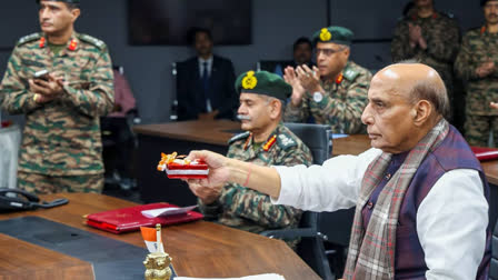 Defence Minister Rajnath Singh Inaugurates Vallabhbhai Patel Statue In Tawang on Thursday. Singh, who could not travel to Tawang due to inclement weather, virtually inaugurated the statue of Patel and museum from Tezpur in Assam.