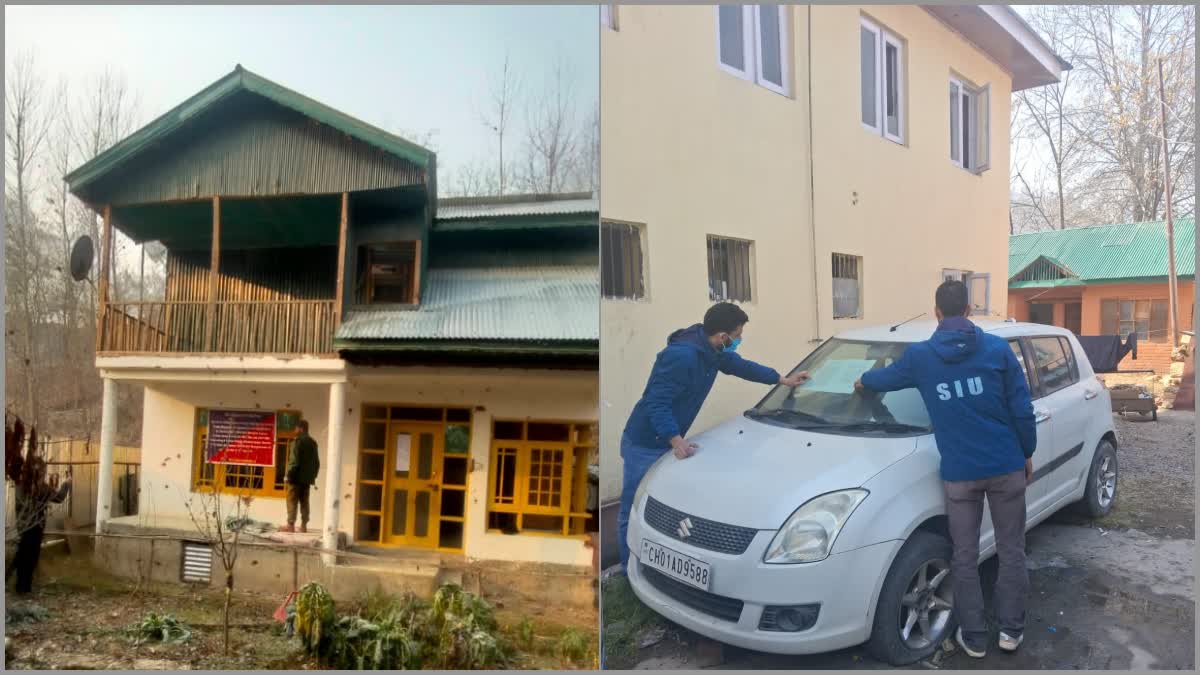 Etv BharatResidential house and car attached in Baramulla: Police